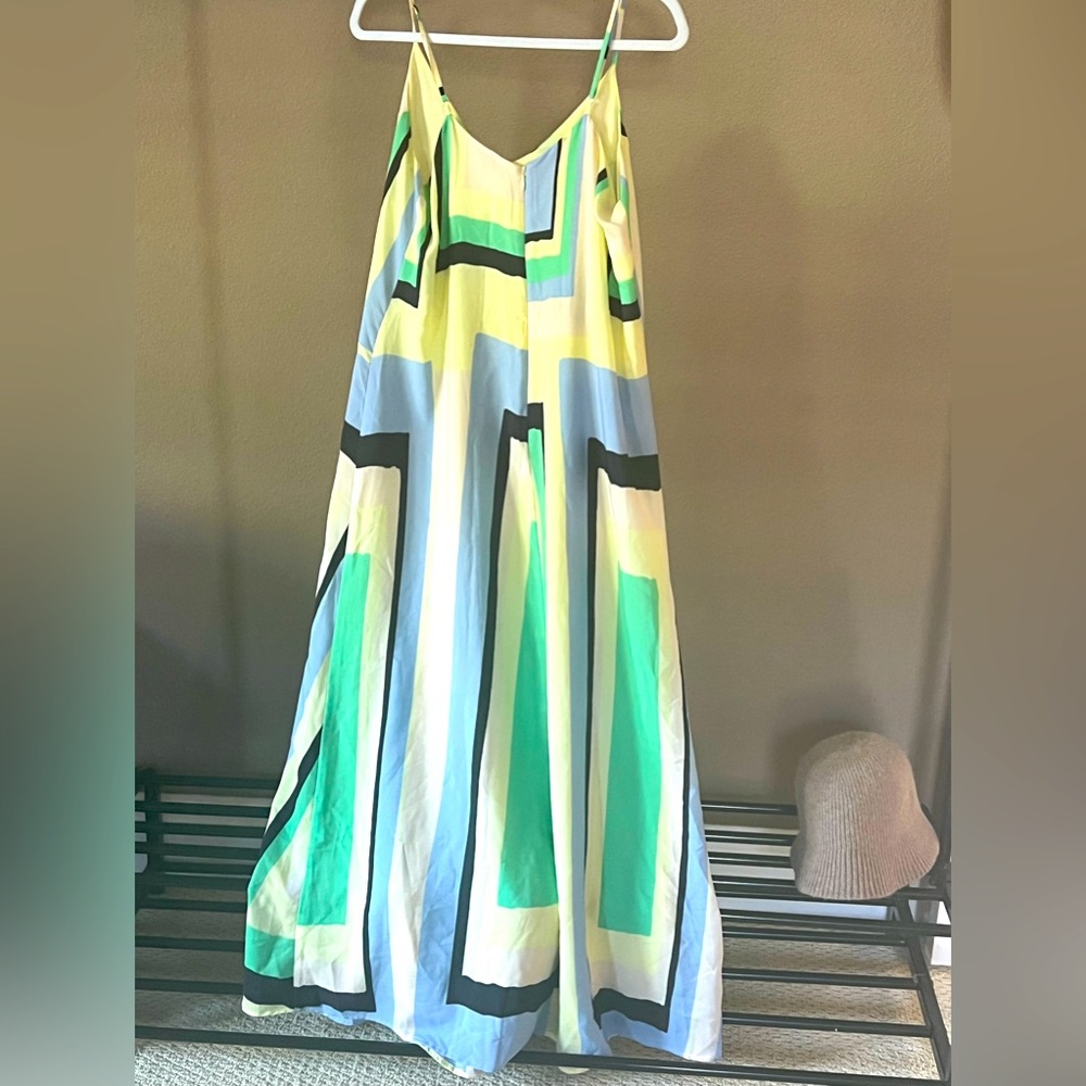 Geometric slip dress